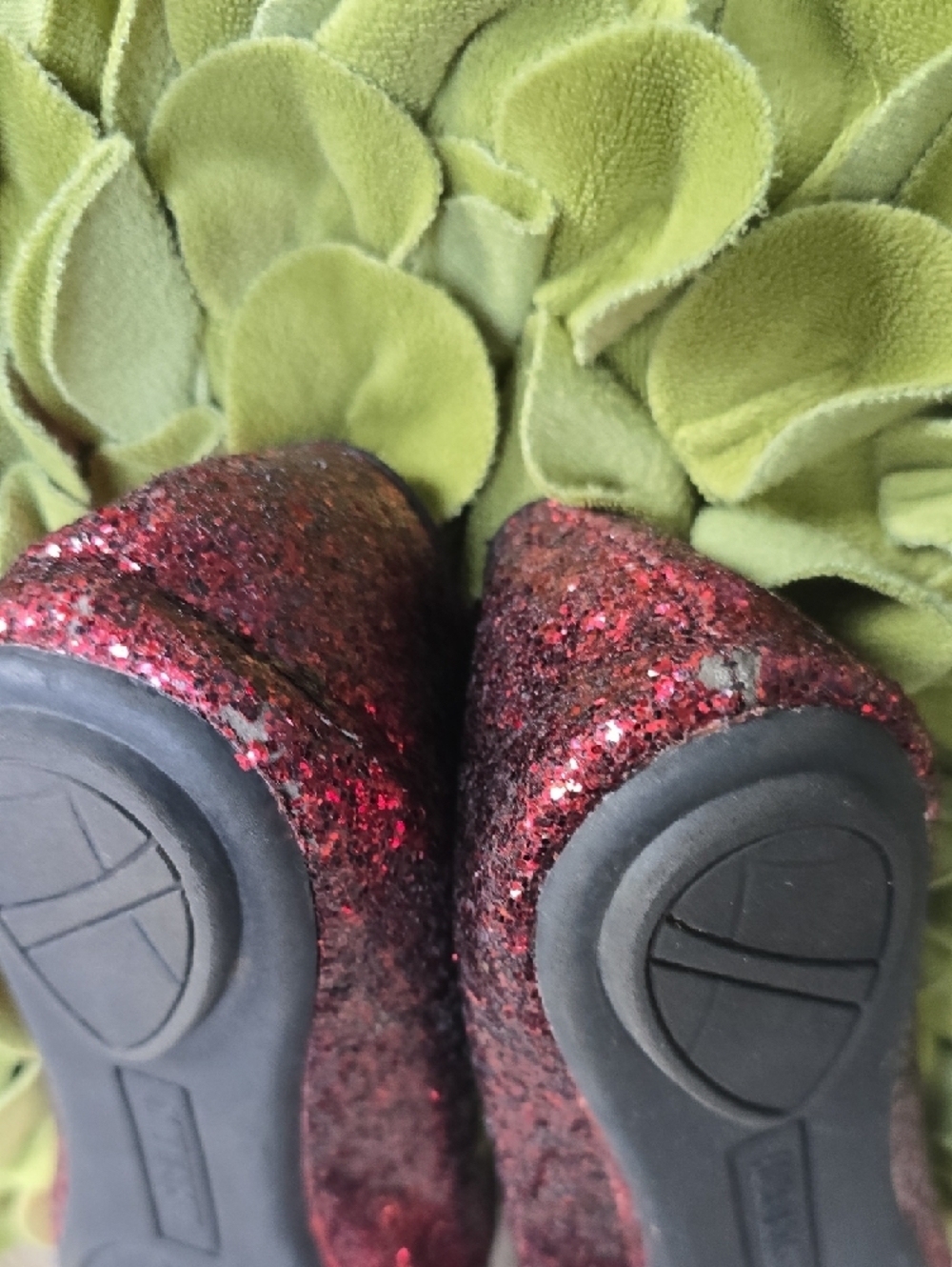 LOWER EAST SIDE Red Glitter Ballet Flats Women's Size 7.5 - Picture 13 of 15